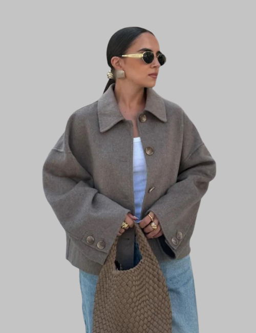 Women Single Breasted Turn-Down Collar Jackets With Pockets